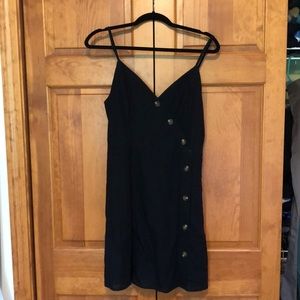 American Eagle Black Button Dress Medium long